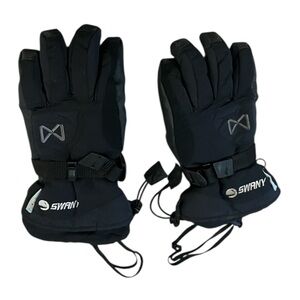 SWANY Bi Plex Women’s Winter Ski Snow Board Black Gloves Ladies Sz M
